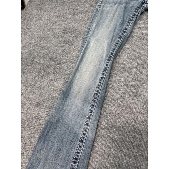 Miss Me Bootcut Jeans Women's 25 JW6207B Blue Embellished Flap Pocket Denim - Picture 10 of 16